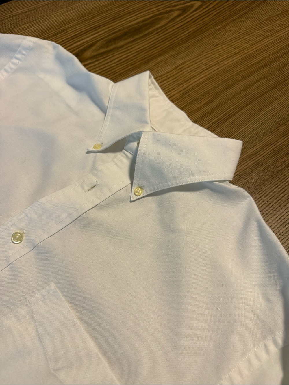 Lands' End Men's White Button-Down Dress Shirt